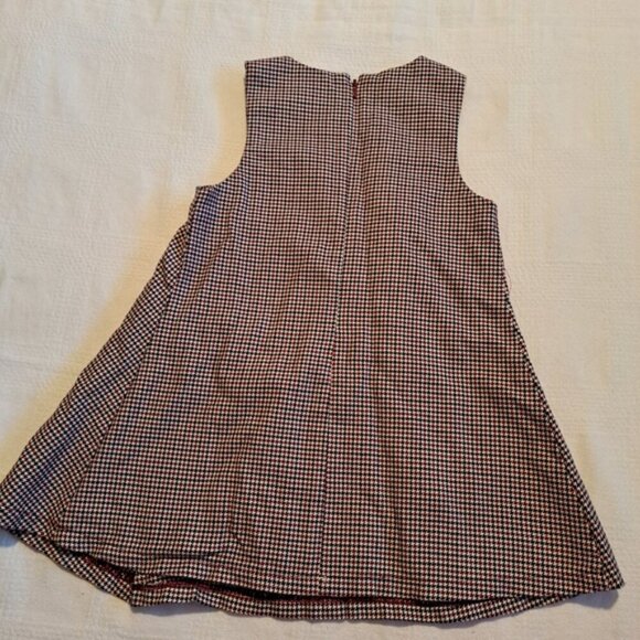 Gymboree girls size 3 3T Classic Holiday houndstooth lined zipper dress, VGUC - Picture 4 of 6